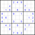 Судоку 9х9 #1989 средний Судоку 9х9 #1989 средний