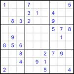 Судоку 9х9 #1990 средний Судоку 9х9 #1990 средний