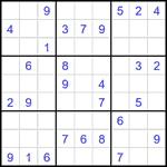 Судоку 9х9 #1996 средний Судоку 9х9 #1996 средний