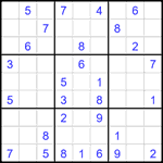 Судоку 9х9 #2005 средний Судоку 9х9 #2005 средний