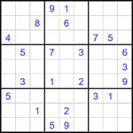 Судоку 9х9 #1979 трудный Судоку 9х9 #1979 трудный