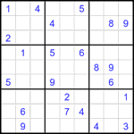 Судоку 9х9 #1982 трудный Судоку 9х9 #1982 трудный