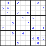Судоку 9х9 #1983 трудный Судоку 9х9 #1983 трудный