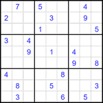 Судоку 9х9 #1988 трудный Судоку 9х9 #1988 трудный