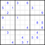 Судоку 9х9 #1994 трудный