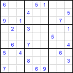 Судоку 9х9 #2012 трудный