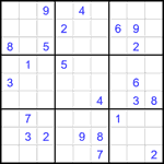 Судоку 9х9 #2019 трудный