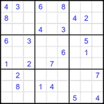 Судоку 9х9 #1980 очень трудный Судоку 9х9 #1980 очень трудный