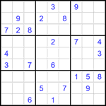 Судоку 9х9 #1989 очень трудный