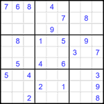Судоку 9х9 #1990 очень трудный Судоку 9х9 #1990 очень трудный