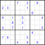 Судоку 9х9 #1994 очень трудный