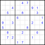 Судоку 9х9 #1995 очень трудный