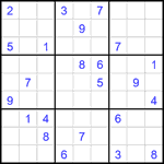 Судоку 9х9 #2001 очень трудный Судоку 9х9 #2001 очень трудный