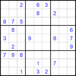 Судоку 9х9 #2004 очень трудный