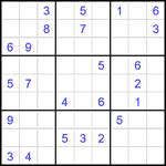 Судоку 9х9 #2005 очень трудный