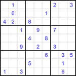 Судоку 9х9 #2006 очень трудный