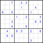 Судоку 9х9 #2008 очень трудный