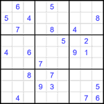 Судоку 9х9 #2014 очень трудный