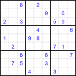Судоку 9х9 #2015 очень трудный