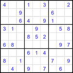 Судоку 9х9 #2052 легкий Судоку 9х9 #2052 легкий