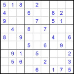 Судоку 9х9 #2054 легкий Судоку 9х9 #2054 легкий