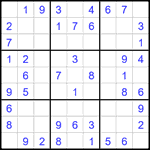 Судоку 9х9 #2057 легкий Судоку 9х9 #2057 легкий