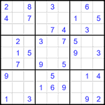Судоку 9х9 #2068 легкий Судоку 9х9 #2068 легкий