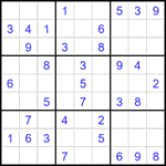 Судоку 9х9 #2070 легкий Судоку 9х9 #2070 легкий
