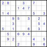 Судоку 9х9 #2080 легкий Судоку 9х9 #2080 легкий