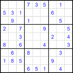 Судоку 9х9 #2081 легкий Судоку 9х9 #2081 легкий