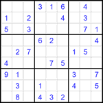 Судоку 9х9 #2095 легкий