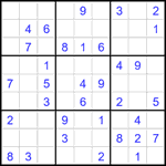 Судоку 9х9 #2100 легкий