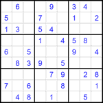 Судоку 9х9 #2105 легкий