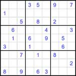 Судоку 9х9 #2034 средний Судоку 9х9 #2034 средний
