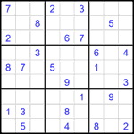 Судоку 9х9 #2039 средний Судоку 9х9 #2039 средний