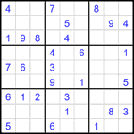 Судоку 9х9 #2063 средний