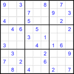 Судоку 9х9 #2070 средний