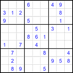 Судоку 9х9 #2077 средний