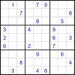 Судоку 9х9 #2021 трудный