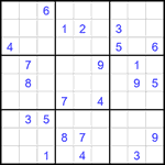 Судоку 9х9 #2030 трудный Судоку 9х9 #2030 трудный