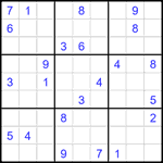 Судоку 9х9 #2038 трудный Судоку 9х9 #2038 трудный