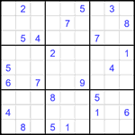 Судоку 9х9 #2039 трудный Судоку 9х9 #2039 трудный