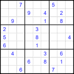 Судоку 9х9 #2040 трудный Судоку 9х9 #2040 трудный