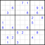 Судоку 9х9 #2044 трудный