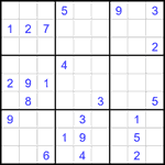 Судоку 9х9 #2045 трудный