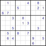 Судоку 9х9 #2047 трудный