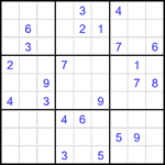 Судоку 9х9 #2048 трудный Судоку 9х9 #2048 трудный