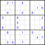 Судоку 9х9 #2051 трудный Судоку 9х9 #2051 трудный