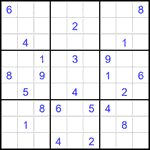 Судоку 9х9 #2052 трудный