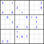 Судоку 9х9 #2053 трудный